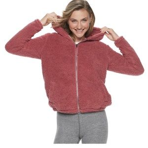 NWT Juniors SO Sherpa full zip jacket size Medium